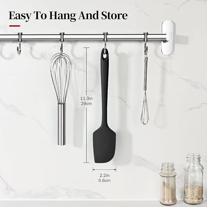600ºF Heat Resistant Spatula, 11.34 inch High Heat Food Safe Semless Kitchen - Image 2