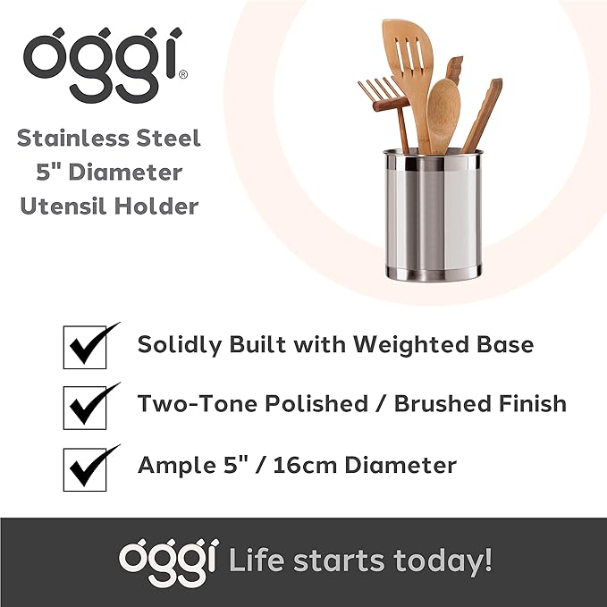 Oggi Stainless Steel Utensil Holder - Image 7