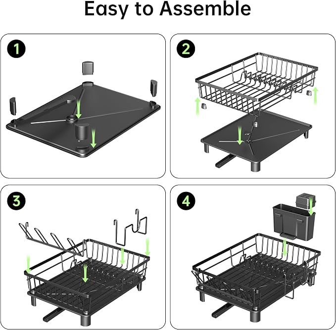 Dish Drying Rack, Dish Racks for Kitchen Counter, Detachable Dish Drainer - Image 9