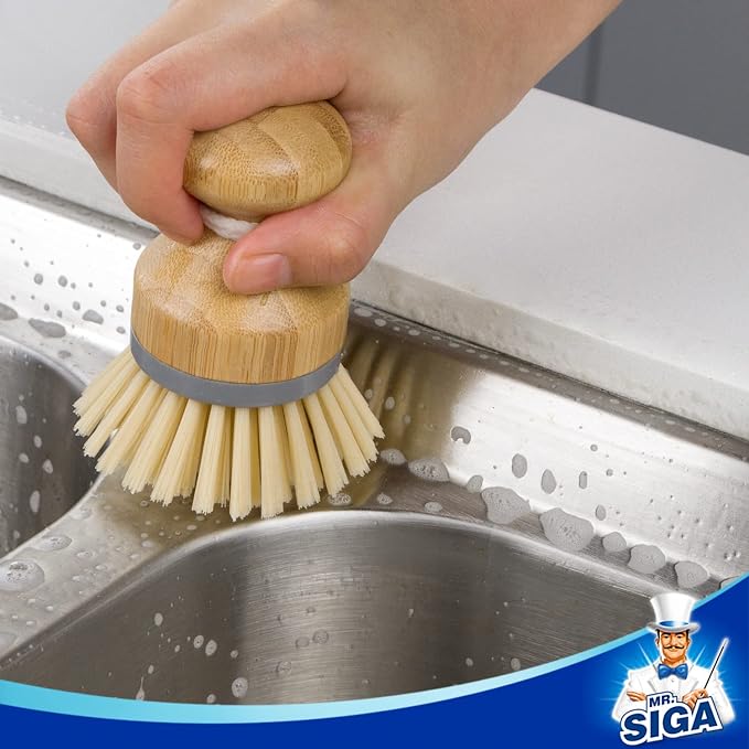 MR.SIGA Bamboo Palm Brush, Scrub Brush - Image 8