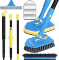 Tile Tub Scrubber Brush with 5 Different Function Cleaning Heads and 51" by Koksi
