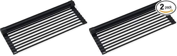 Kraus Multipurpose Workstation Sink Roll-Up Dish Drying Rack, Colander and by KRAUS