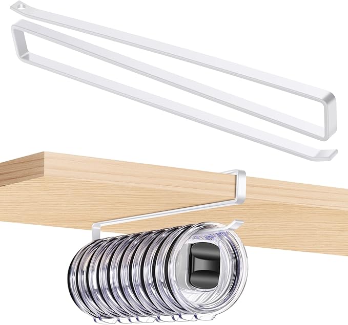 Tumbler Lid Organizer for Corner Cabinets, Space-Saving Cup Holder, Water by Unknown