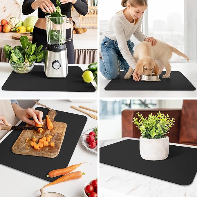 WISELIFE Dish Drying Mat Super Absorbent Drying Mat Large Dish Drying Mats - Image 7