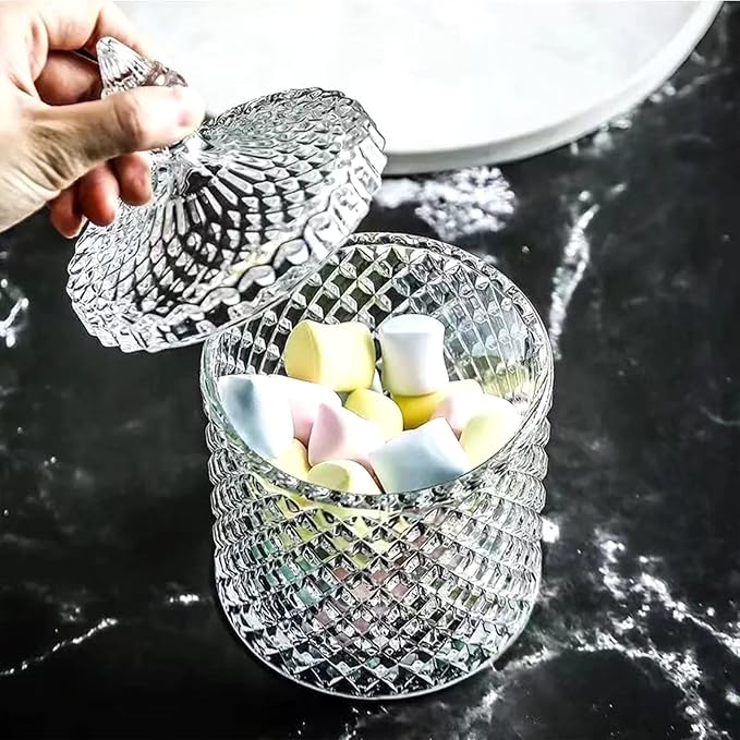 rejomiik Qtip Holder Glass Apothecary Jars - Image 4