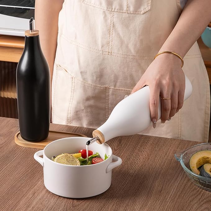 Sweejar Matte Ceramic Olive Oil Dispenser Bottles - Image 4