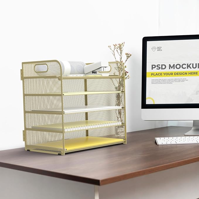 Sinboun Letter Tray Paper Organizer 5-Tier Desk Organizer File Organizer Paper - Image 5