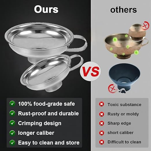 Stainless Steel Food Canning Funnels - Image 4