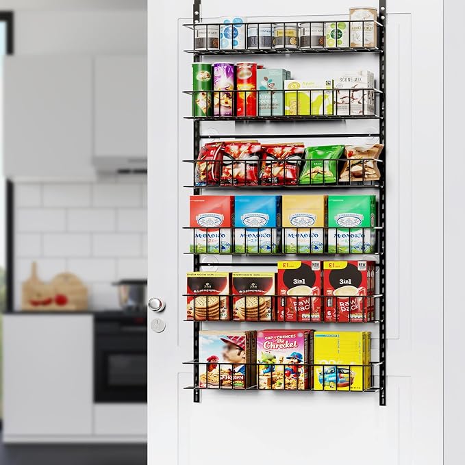 ElegantArray 6-Tier Pantry Door Oragnizer, Over The Door Pantry Organizer Rack by Unknown