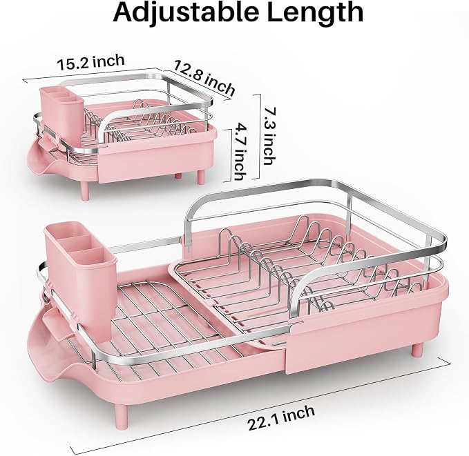 SNTD Dish Drying Rack, Expandable Dish Rack - Image 2