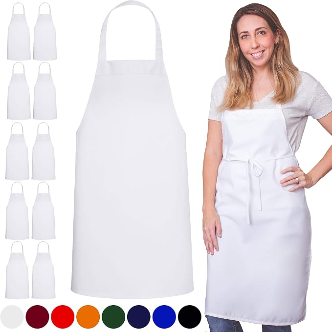 GREEN LIFESTYLE 120 Pack Professional Chef Apron – Grilling Aprons - Image 5
