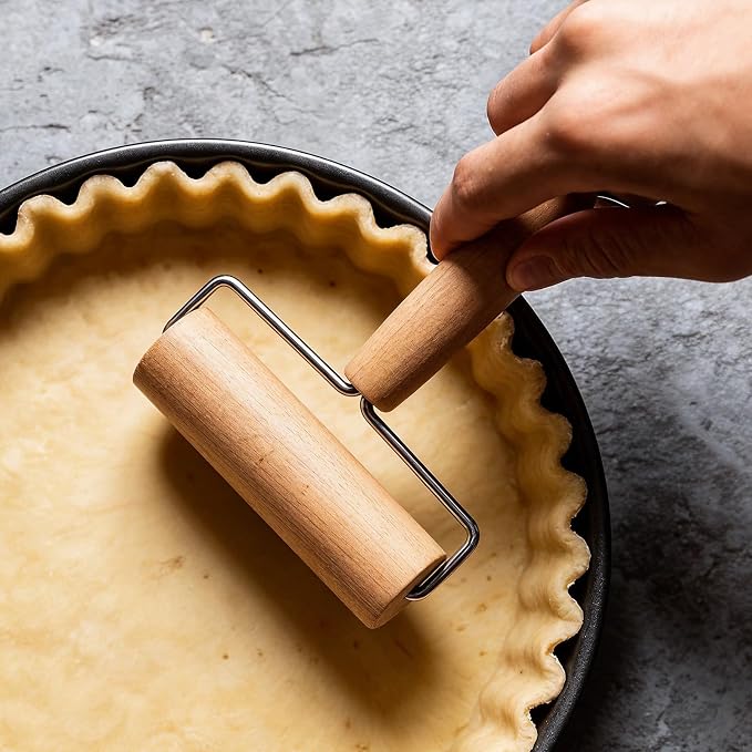 JJUNW Small Rolling Pin, Pizza Dough Roller, Non Stick Wood Pastry Roller - Image 2