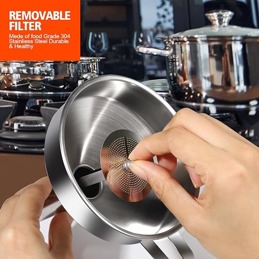 YGDZ Stainless Steel Funnel, Large Food Grade Metal Funnel - Image 5