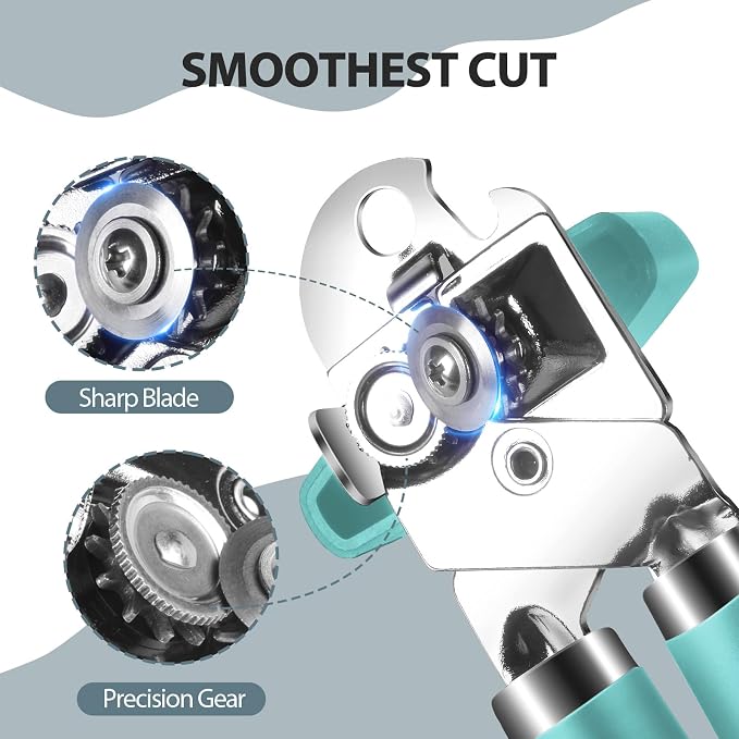 Safring Can Opener Manual, Heavy Duty Handheld Strong Can Opener - Image 3