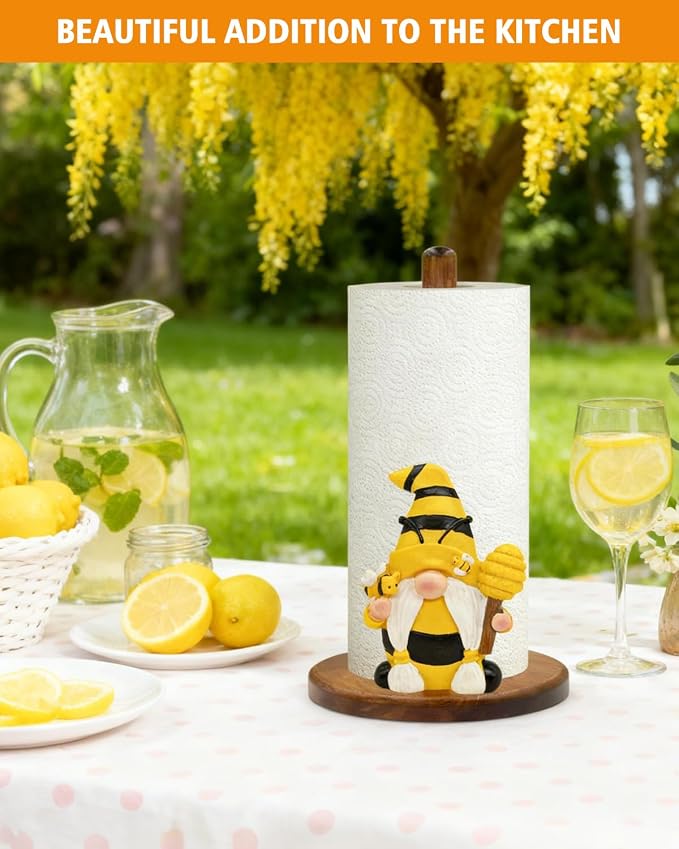 Paper Towel Holder, Honey Bee Kitchen Decor, Cute 3D Gnome Gifts - Image 7