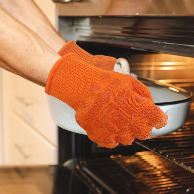 Grill Armor Oven Gloves with Fingers – 932°F Heat, Fire & Cut Resistant Mitts - Image 8