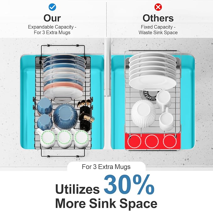 iSPECLE Expandable Dish Drying Rack - Image 4