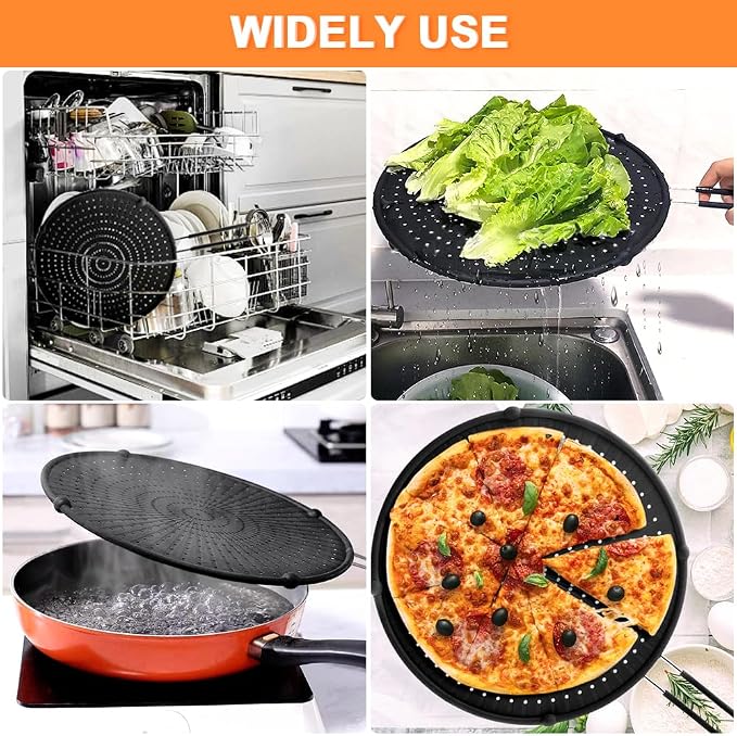 Splatter Screen for Frying Pan, Grease Splatter Guard, Heat-Resistant Splatter - Image 5