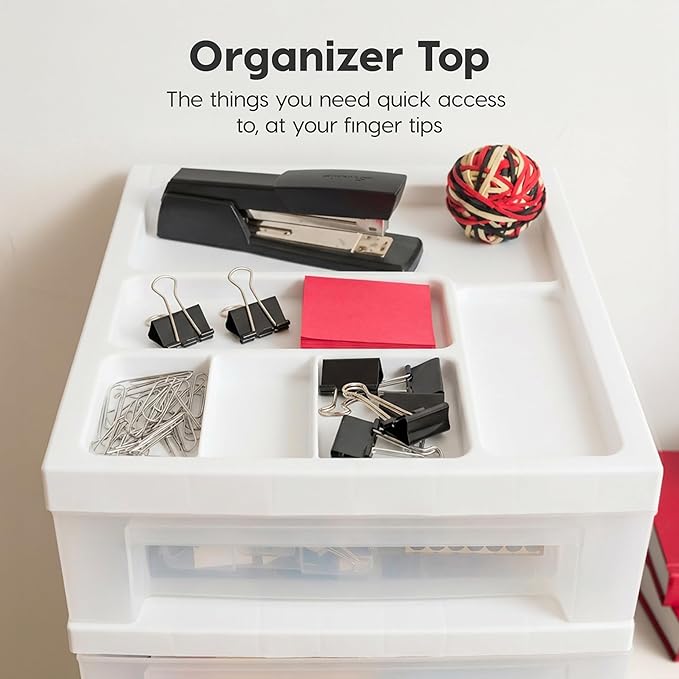 IRIS USA Plastic Drawer Storage Organizer Rolling Cart, - Image 6