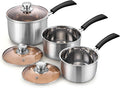Herogo Saucepan Set with Lid, 1 Quart & 2 Quarts & 3 Quarts 18/10 Stainless by Herogo