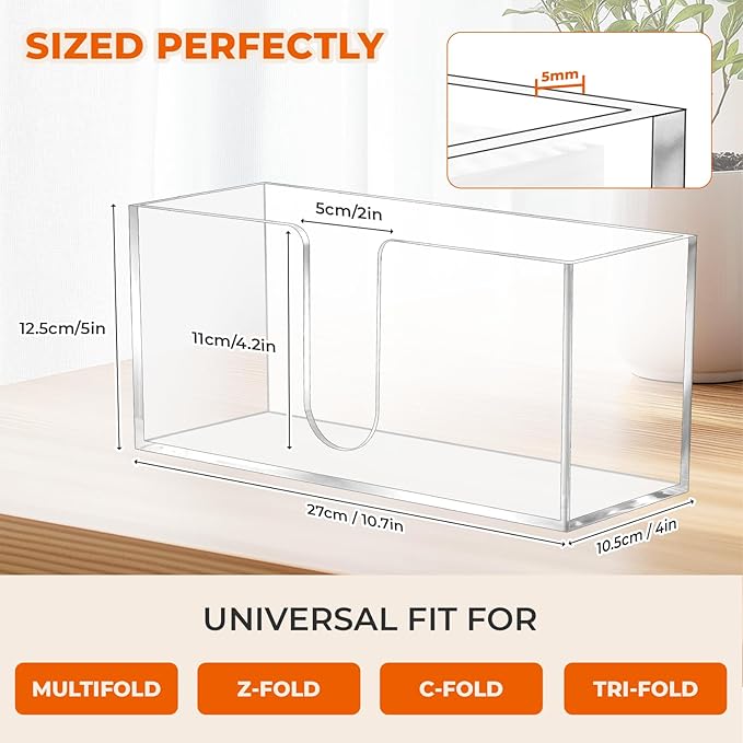 1PACK Paper Towel Holder, Countertop Paper Towel Dispenser Bathroom Paper Hand - Image 2