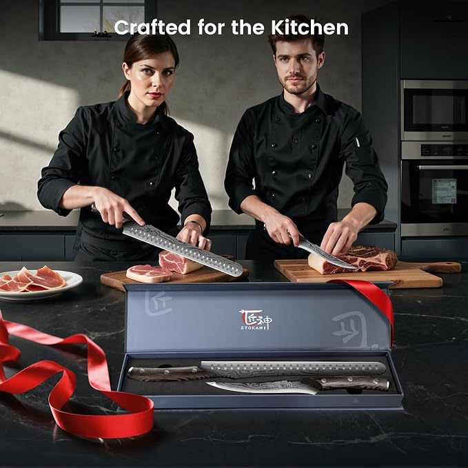 SYOKAMI Brisket Slicing Knife Set, Carving and Boning Knife - Image 8