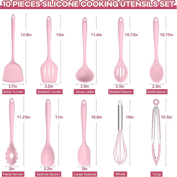 TeamFar Kitchen Cooking Utensils, 446°F Heat Resistant Kitchen Gadgets Tools - Image 2