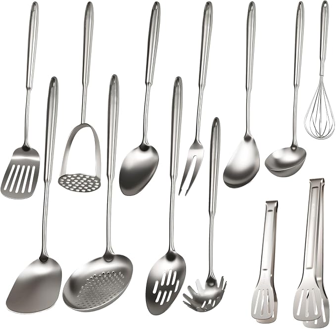 304 Stainless Steel Cooking Utensils Set, Mirror Polished Kitchen Gadget by Unknown