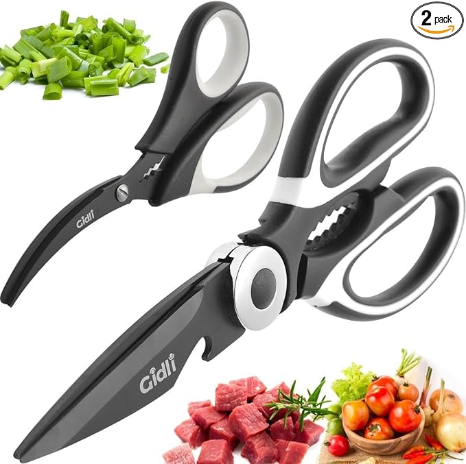 Titanium Coated Kitchen Scissors 2-Piece Set by Gidli by Gidli
