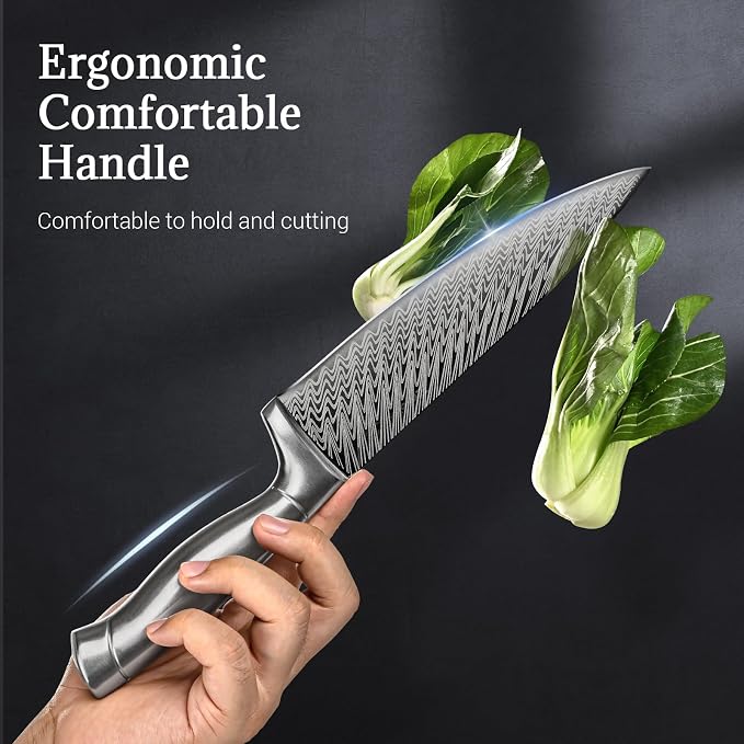 Knife Set, Emojoy 15 Pieces Kitchen Knife Block Set - Image 4