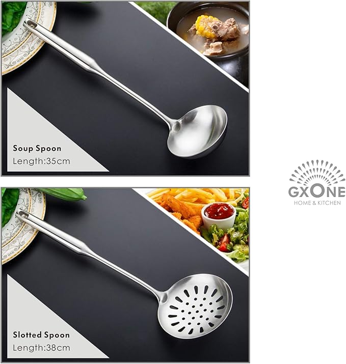 Kitchen Utensil Set – 6 Piece Stainless Steel Cooking Utensils - Image 4