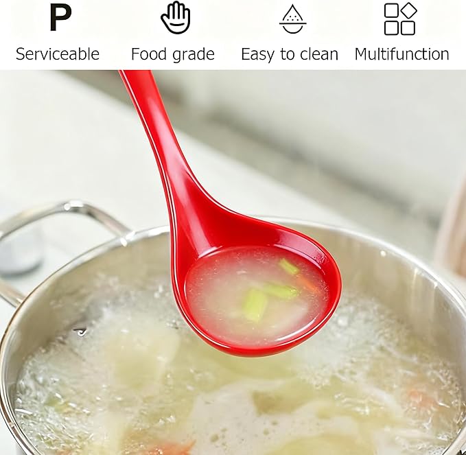Large Plastic Serving Spoons, Disposable Heavy Duty Serving Spoons, Long Handle - Image 5