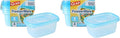 Glad Food Storage Containers, Small Rectangle, 24 Ounces | Freezerware | 4 by GladTrashFoodStorage