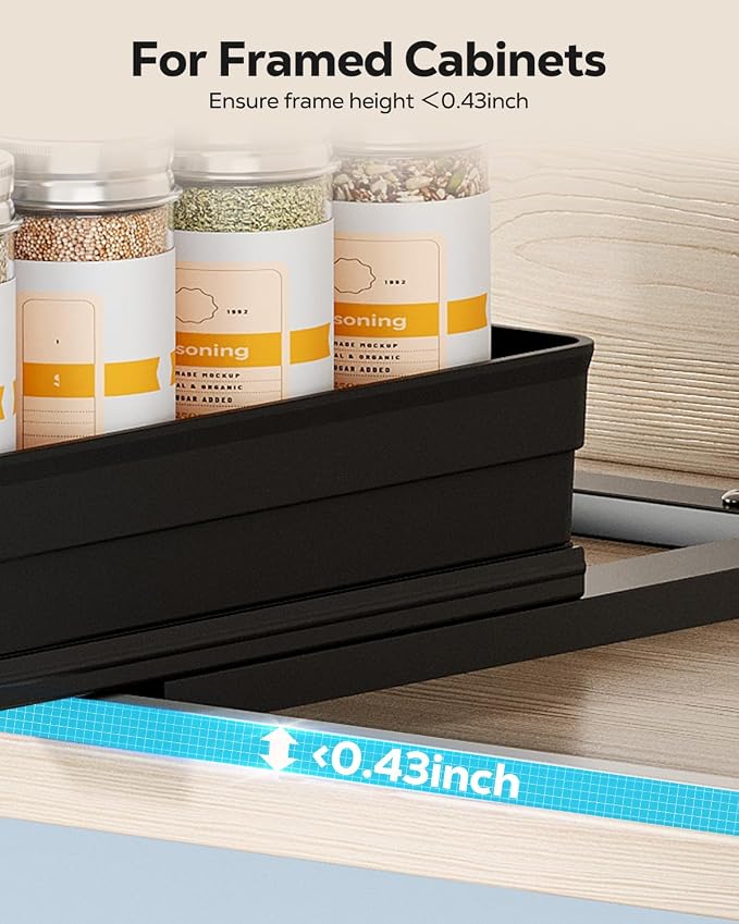 Nieifi Spice Organization for Cabinet-Vertical Spice Rack Pull Out-Spice Rack - Image 4