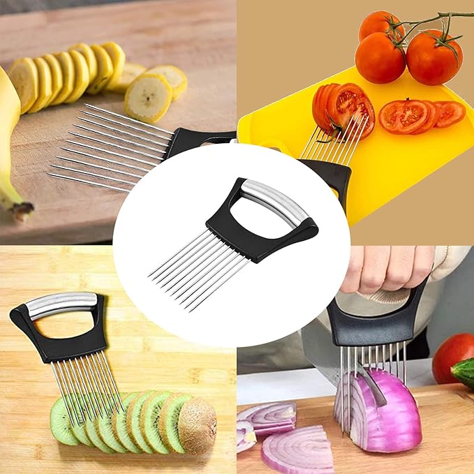 Stainless Steel Onion Holder for Slicing, Onion Slicer Holder, Onion Cutter for - Image 3