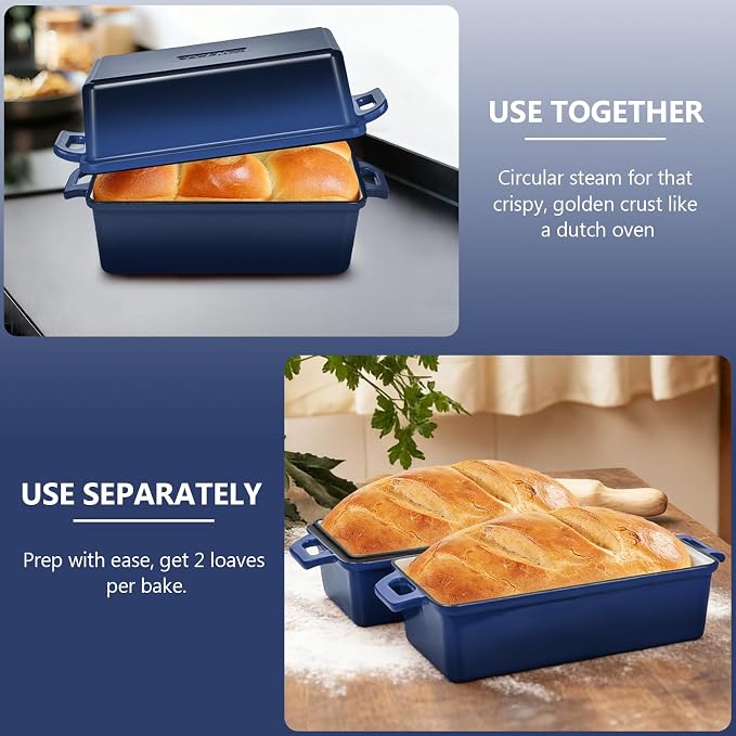Wildone 2 in 1 Enameled Cast Iron Bread Pan - Image 3
