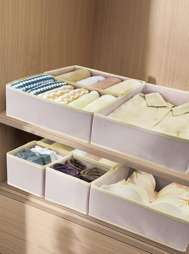 Fordonral 12 Pack Drawer Organizer Clothes, Foldable Fabric Dresser Organizer - Image 5