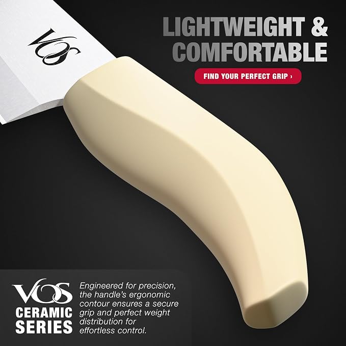 Vos ceramic knives set for kitchen in gift box, 5 ceramic knife - Image 4