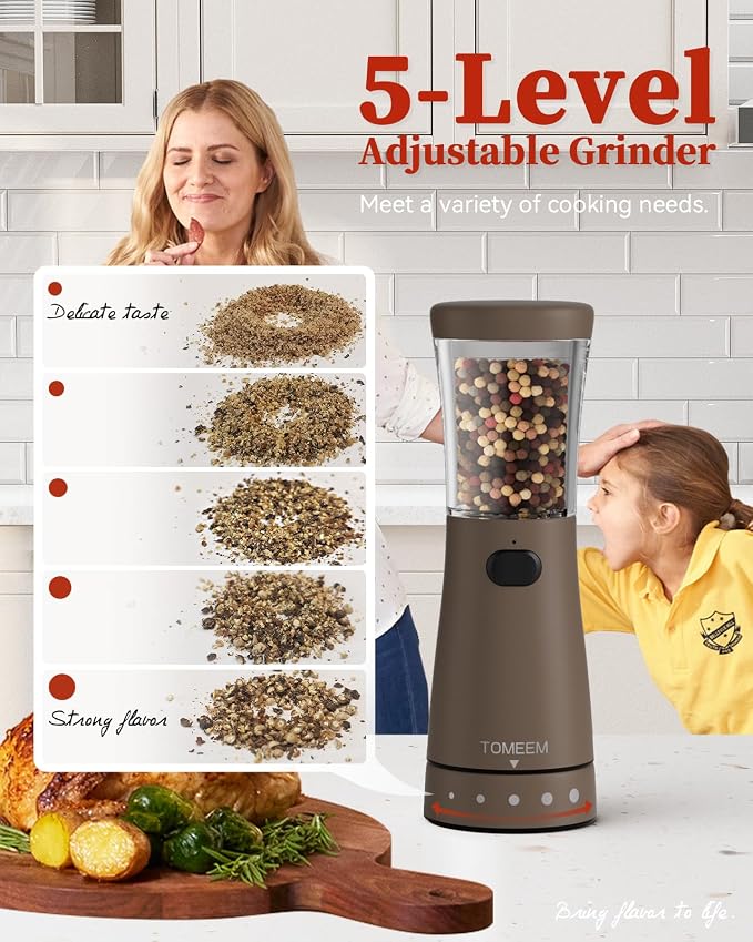 Electric Salt and Pepper Grinder Set - Image 2