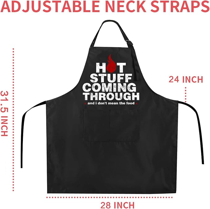 Rosoz Funny BBQ Black Chef Aprons - Image 4