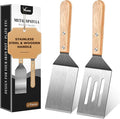 Stainless Steel Spatula Set, 2 Pieces Metal Spatula by Volikos