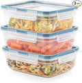 Snapware Plastic Total Solution 3-Pack Food Storage Containers Set, Leakproof & by Snapware