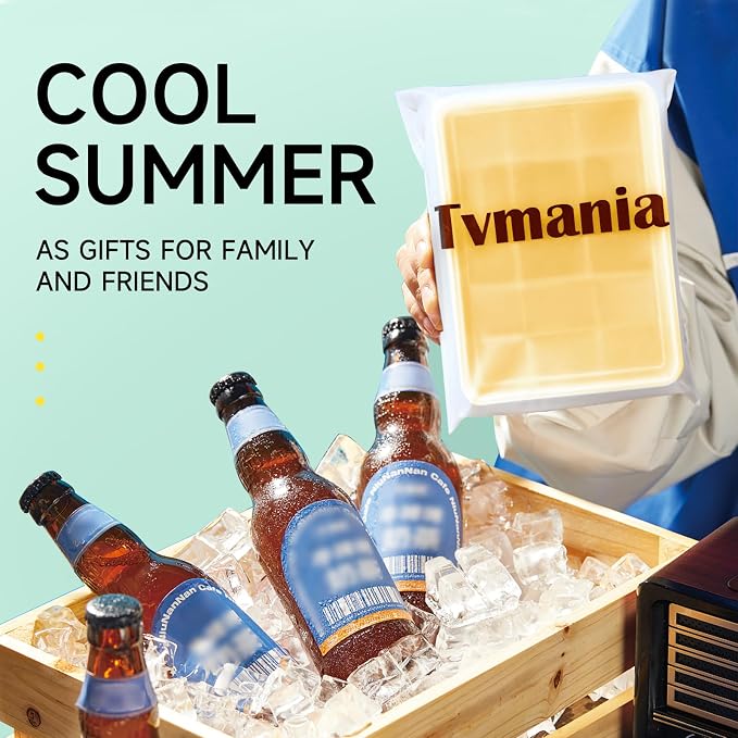 Tvmania Ice Cube Trays Set of 2, Easy Release 15 Flexible Silicone Ice Cube - Image 7
