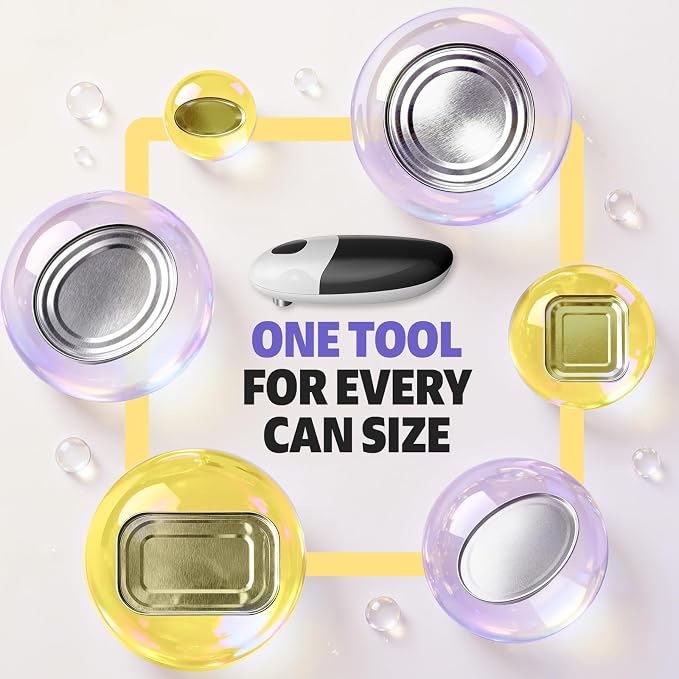 Handsfree One Touch Electric Can Opener, Smooth Edge Automatic Can Opener Fits - Image 3