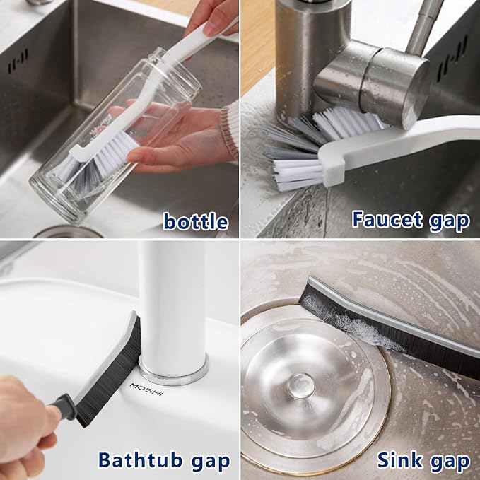 11Pcs Crevice Cleaning Brush Set, Hard Bristle Gap Cleaner Brushes, Tight Spaces - Image 2