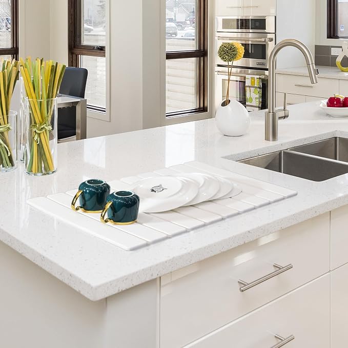 Stone Drying Mat for Kitchen Counter 24"×16"with Water Absorbent Diatomite - Image 7