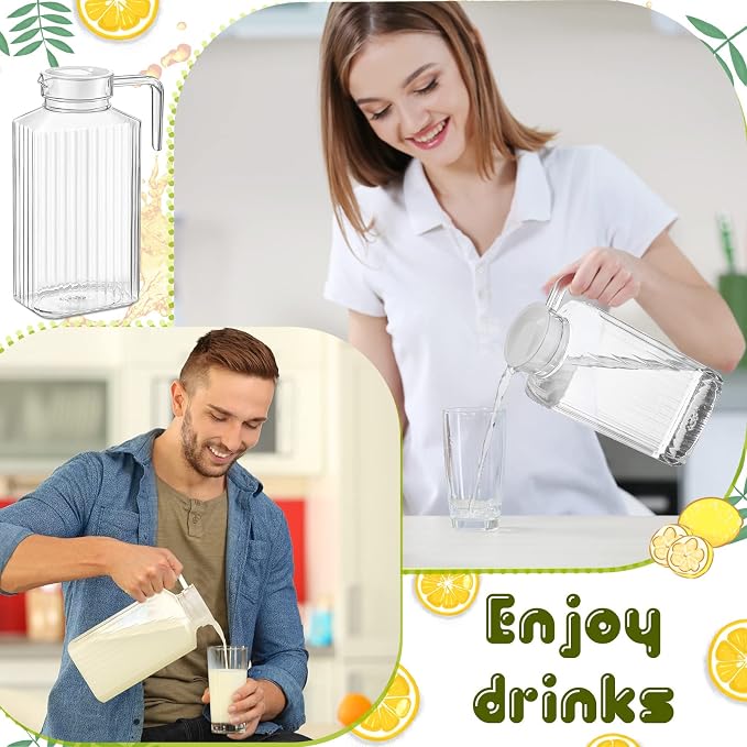 Panitay 4 Pcs 51 Ounces Plastic Pitcher - Image 7