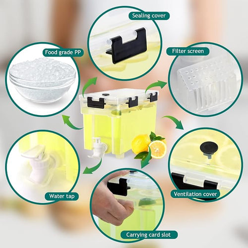 1 Gallon Drink Dispenser For Fridge, Beverage Dispenser - Image 2