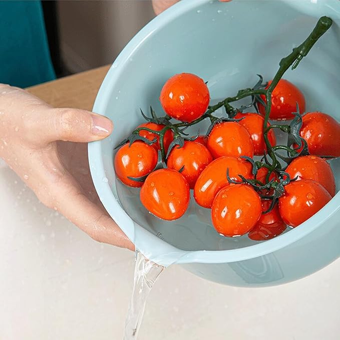 Set of 3 Mixing Bowls with Pour Spout-Nesting Design Saves Space - Image 4