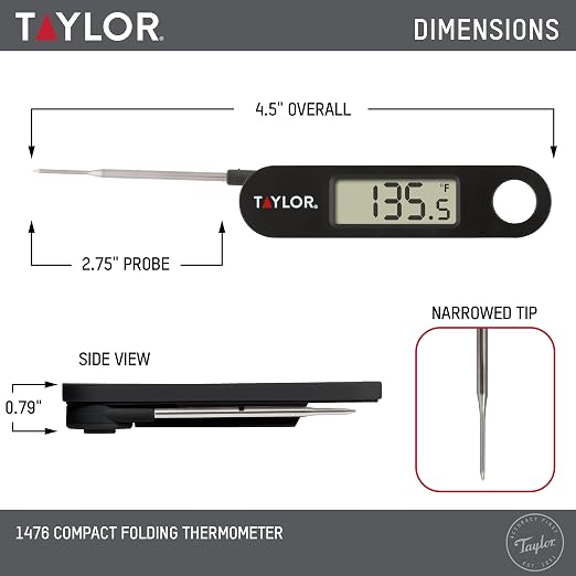 Taylor 1476 Instant Read Digital Meat Food Grill BBQ Cooking Kitchen Thermometer - Image 3